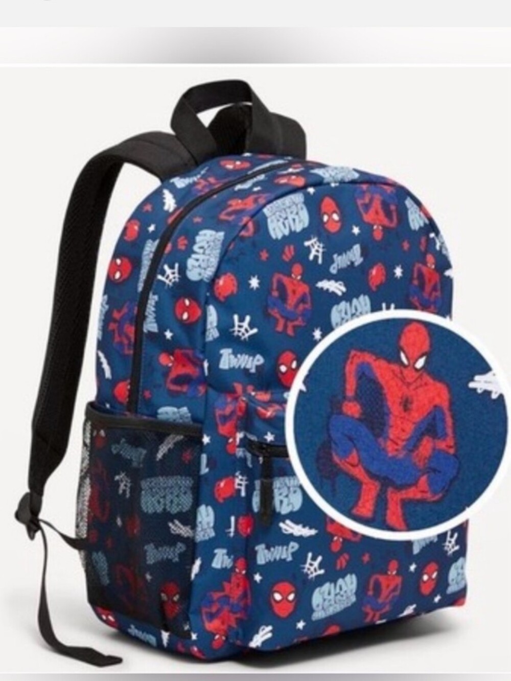 Marvel Spider-Man Kids Full Size Backpack - Blue Red Graphic NEW